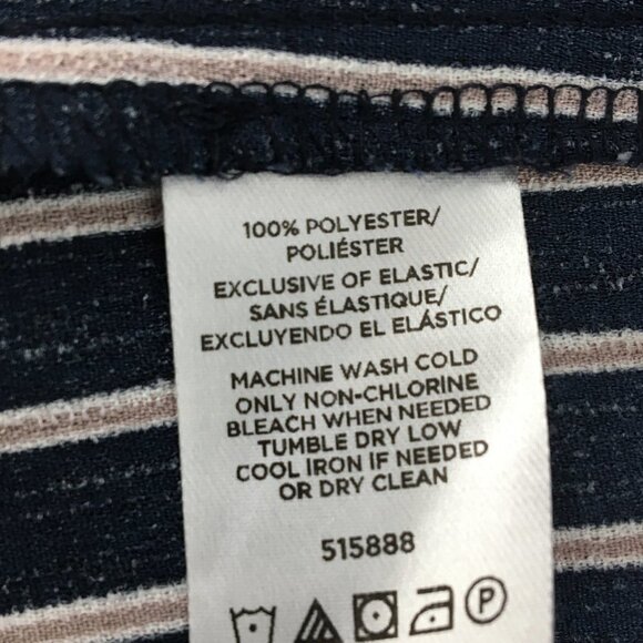 Ann Taylor Ruffled Mock Neck  Navy Sleeveless Blouse Size S EXCELLENT Condition - Picture 7 of 7